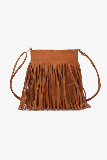 Adored PU Leather Crossbody Bag with Fringe