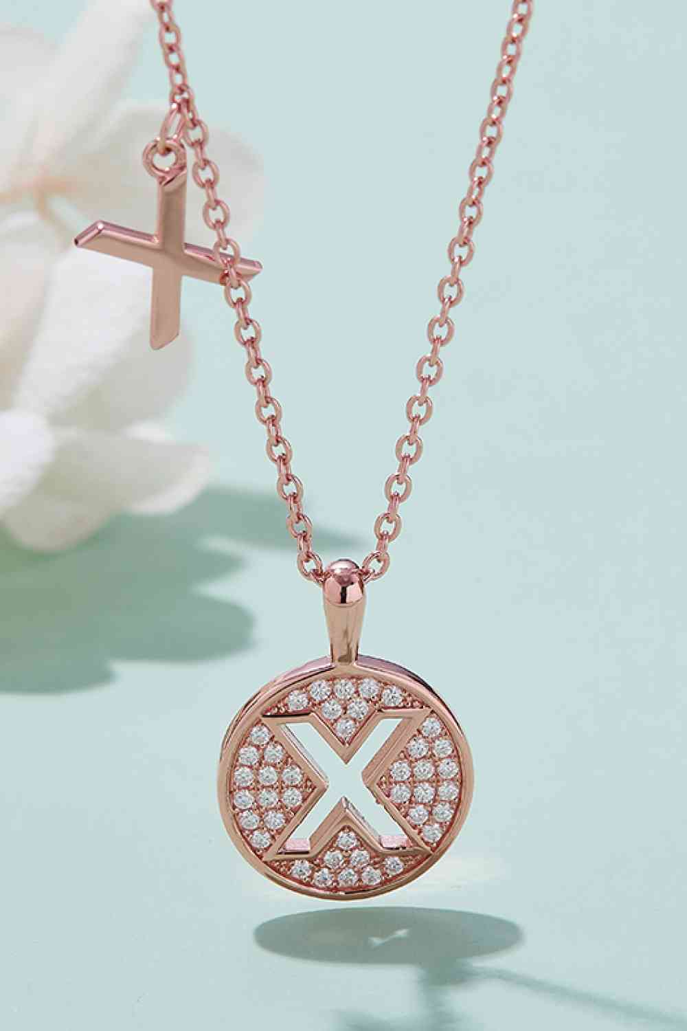 Moissanite U to Z Pendant Necklace