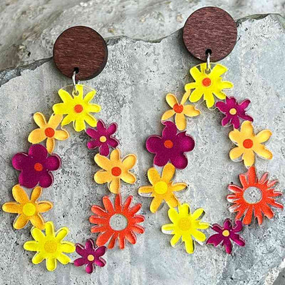 Floral Teardrop Earrings