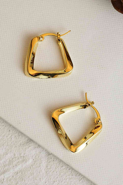 18K Gold Plated Irregular Geometric Earrings