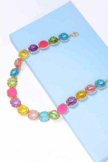 Zinc Alloy Resin Necklace