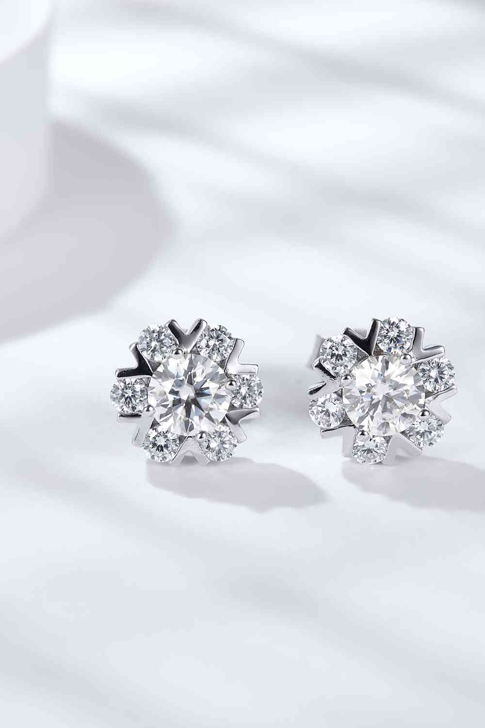 925 Sterling Silver Moissanite Stud Earrings