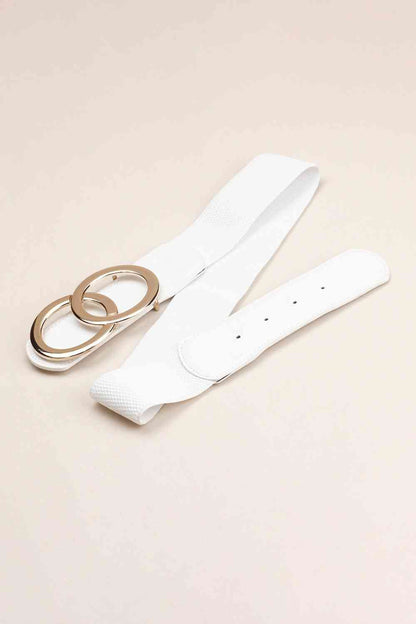 Zinc Alloy Buckle Elastic PU Belt